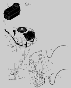 Engine Mount Assembly Diagram and Parts List for 465614X48A 2004 Briggs and Stratton Lawn Tractor